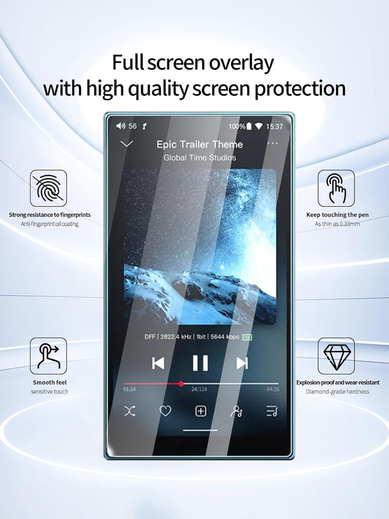 UYRUREL Screen Protector for FiiO JM21 Hi-Res Music Player, High-definition Scratch Resistant Film,HD Clear, Bubble Free with Easy Installation Kit, 2 Pack - Image 2